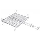 Parrilla doble para pescado inoxidable 40x45cm (Sauvic 2597)