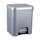 Cubo de basura con pedal plata 7L (Plastic 3079)