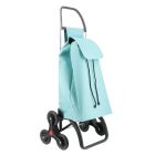 Carro de compra Saquet Ln 6 ruedas sube escaleras celeste (Rolser SAQ057)