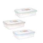 Taper de plástico rectangular con tapa 1,2L con junta Bi-Mateira Plastic (1436)