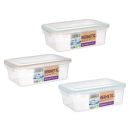 Taper de plástico rectangular con tapa 1,65L con junta Bi-Mateira Plastic (1437)