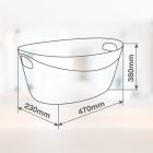 Cesto de ropa ovalada blanca 24L (GSC 402020014)