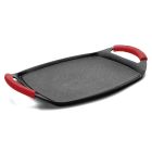 Plancha grill lisa de aluminio fundido Eco-Piedra 27x37x1,5cm. (Lacor 25547)