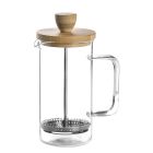 Cafetera/tetera manual de bambú tipo francesa 350 ml. (Lacor 62163)