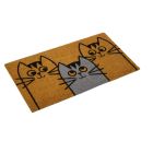 Felpudo coco natural modelo gatos 40x70cm (Dintex 50224)