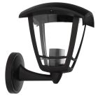 Farol jardin con brazo abajo y sobremuro negro E27 Barli IP44 max.60W (GSC 201640001)