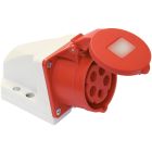 Base industrial mural de superficie baja tensión roja 3P+T IP44 400V 32A (Solera 932144)