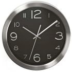 Reloj de pared negro de acero inoxidable ø30cm (Nedis CLWA010MT30BK)