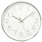 Reloj de pared blanco y plata Ø30cm (Nedis CLWA015PC30SR)