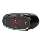 Radio despertador digital con pantalla Led de 0,6" (Nedis CLAR001BK)