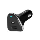 Cargador de coche 2 puertos USB+USB-C carga rápida (Kodak 30427570)