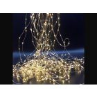 2m. cascada luminosa blanco cálido con cable dorado de 400 Leds y 20 hilos 6V IP44 (F-bright 00235-BC)