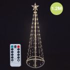 Árbol de navidad Led USB + mando 8 funciones luz cálida 120cm IP44  (GSC 204690068)