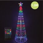 Árbol de navidad Led USB + mando 24 funciones RGB 150cm IP44 6W (GSC 204690083)