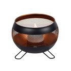 Cesto metálico decorativo con vela Led solar efecto fuego 1700K IP44 (Globo Lighting 36710)