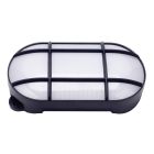 Aplique Led de exterior ovalado Cercis con rejilla 15W 950Lm 6500K IP65 negro (GSC 200205003)