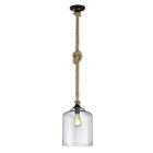 Lámpara colgante con tulipa de cristal Judith E27 (Trio Lighting 302900102)