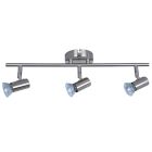 Regleta 3 focos serie Plain níquel GU10 (Ledesma 10142)