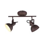 Regleta 2 focos serie Gina color óxido E14 (Trio Lighting R80152024)