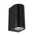 Aplique exterior redondo negro Gamp 2xGU10 IP54 ø68 (Strühm 04017)