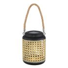 Lámpara Led decorativa solar pantalla bambú  Ø12 x 30cm 3000K IP44  (Globo Lighting 33668)