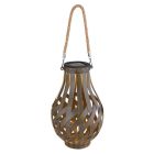 Lámpara solar jarrón bambú c/asa cuerda 3000K IP44 (Globo Lighting 36650)