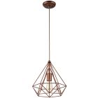 Lámpara colgante jaula cobre modelo Quail E27 (Ledesma 10687)