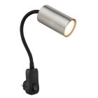 Aplique pared flexible con enchufe negro niquel Robby GU10 (Globo 57911DP)