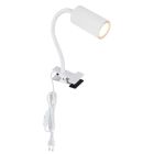 Flexo de pinza blanco Robby GU10 (Globo 57911KW)