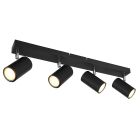 Regleta negro Robby 4xGU10 (Globo 57911-4B)
