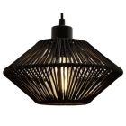 Lámpara colgante cordón seda negro Laos 240mm E27 40W (Jueric 10500)