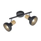 Regleta 2 focos negra Latika 2xE14 (Trio R81522032)
