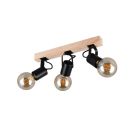 Regleta 2 focos 3xE27 negra (Trio R86663032  )