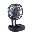 Mini ventilador de negro  con luz USB recargable (Niaros 300040002)