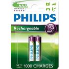 2 uds. pilas recargables Philips HR03-AAA 950 mAh (Blíster)