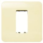 Placa 1 ventana 1 elemento sin tornillos marfil 80x80mm. (Niessen Stylo 2271.1 BM)