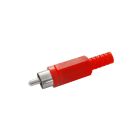 Conector macho coaxial rojo (DH 10.588/R)