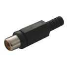 Hembra coaxial RCA negro (DH 10.589/N)