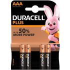 4 uds. pilas Duracell Plus alcalina LR03-AAA (Blíster)