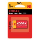 Pila Kodak Super Heavy Duty Zinc Salina 9V 6F22 (Blí­ster)