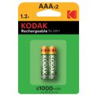 2 uds. pilas recargables Kodak HR03-AAA 1000 mAh (Blíster)