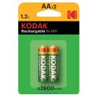 2 uds. pilas recargables Kodak HR06-AA 2600 mAh (Blíster)