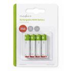 4 uds. pilas recargables Ni-MH HR03 AAA 1100 mAh (Nedis BANM9HR034B) (Blíster)