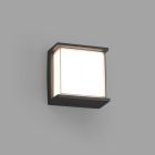 Aplique exterior Led aluminio cuadrado negro 10W IP65 (Faro 71274)