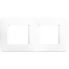 Placa para caja universal 2 + 2 elementos blanco (Bticino Luna C4802/2BN)