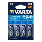 4 uds. pilas Varta Longlife Power 4906 alcalina 1,5V LR6-AA (Blíster)