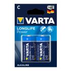 2 uds. pilas Varta Longlife Power alcalina 1,5V LR14-C (Blíster)