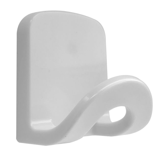 Percha grande plástica blanca adhesiva multiusos (Köppels P4005B)