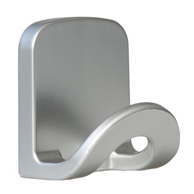 Percha grande plástica gris adhesiva multiusos (Köppels P4005C)