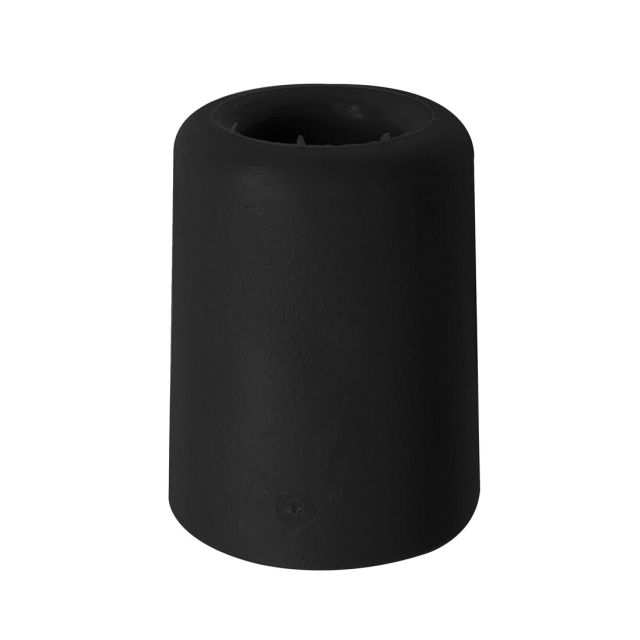 Tope alto negro para puertas ø38x51mm. (Köppels T1008N) (Blíster)